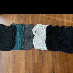 Lot of 6 maternity tops long sleeved Isabel gap L